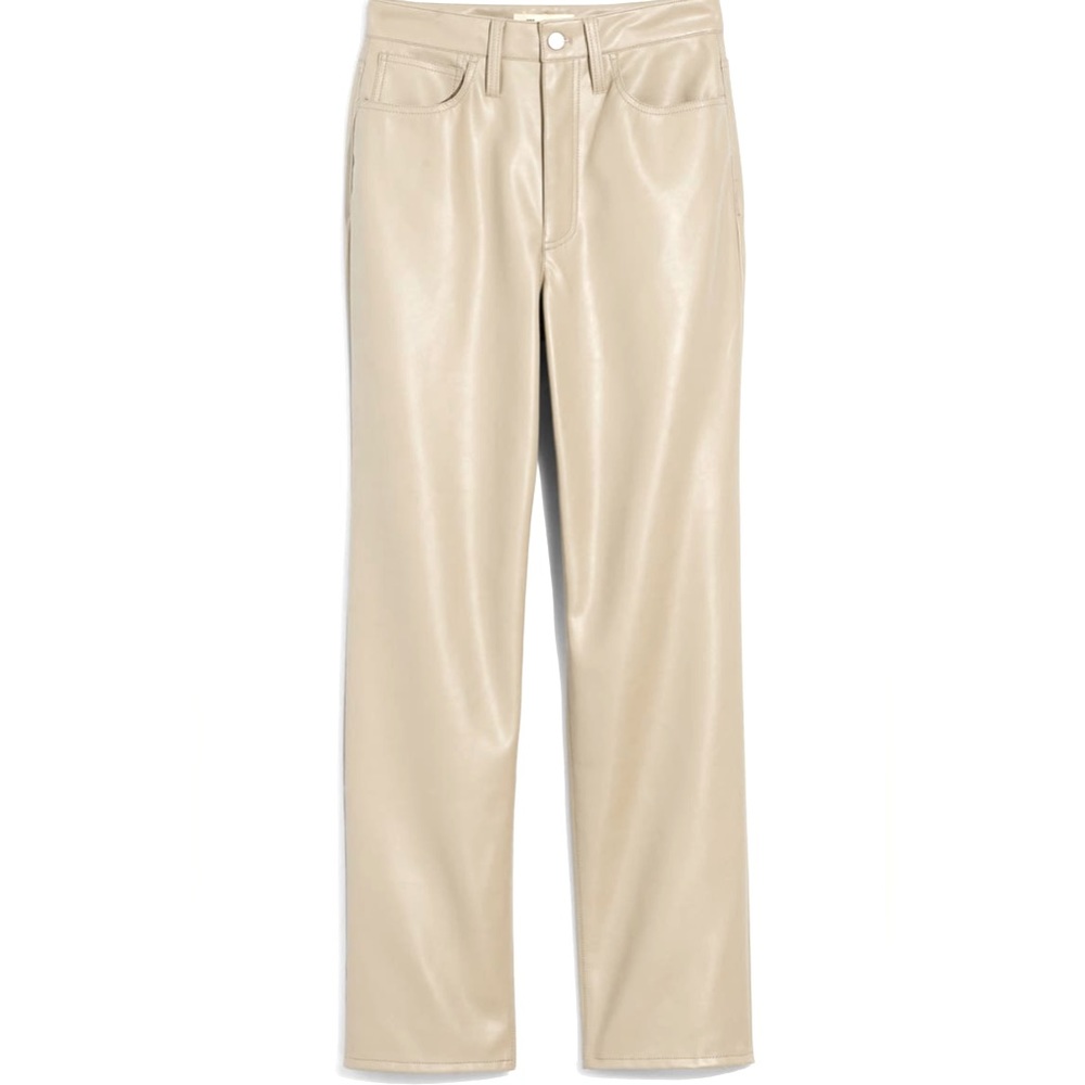 Madewell The Perfect High Waist Straight Leg Faux Leather Pant